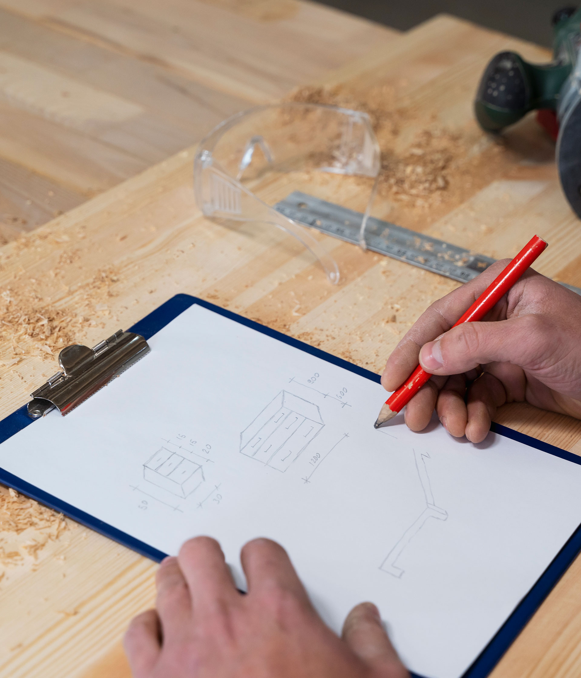 Diseño y croquis adaptados